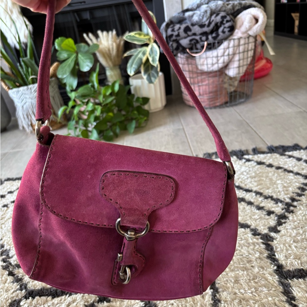 Prada Scamosciato Suede Shoulder Bag - Picture 4 of 7